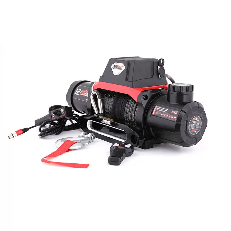 WINCH ELECTRICO DE DOBLE VELOCIDAD 12,000LB SOGA SINTETICA