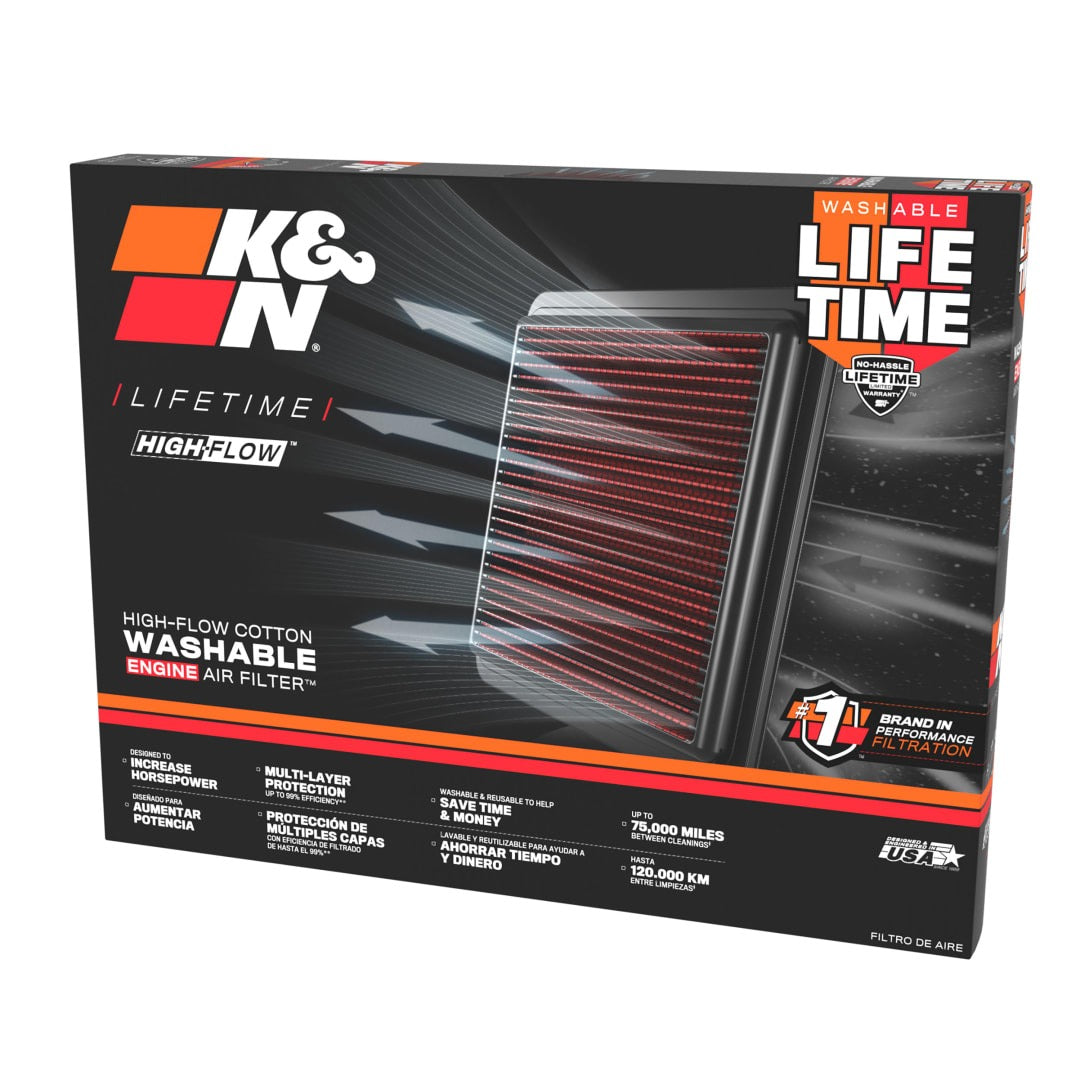 K&N FILTRO DE AIRE MOTOR PARA CHEVROLET SILVERADO TAHOE SUBURBAN GMC SIERRA 1500/2500 YUKON 2019 EN ADELANTE