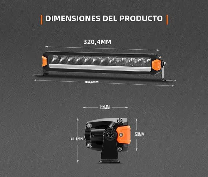 LIGHTFOX 12Inch Light Bar IP68 Combo with DRL 1lux @ 425m 9,650 Lumens