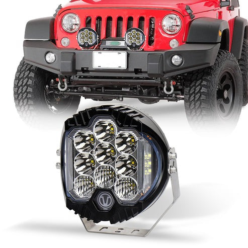 OVOVS 7 Inch 90W CLEAR LENS LED Work Light Bar Side Shooter IP67 Waterproof