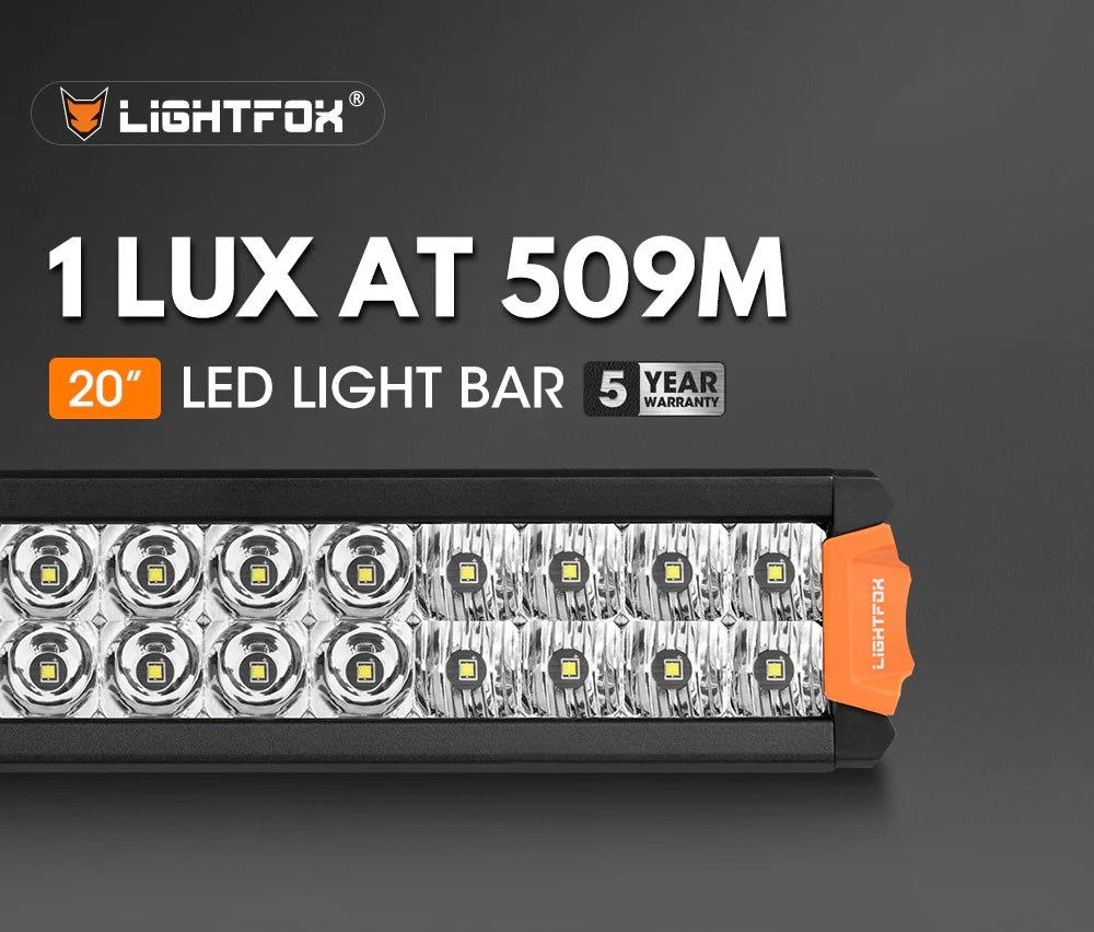 LIGHTFOX Rigel Series 20inch Osram LED Light Bar 1Lux @ 509m 15,096 Lumens