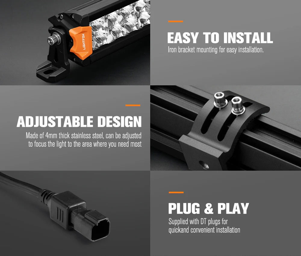 LIGHTFOX Rigel Series 20inch Osram LED Light Bar 1Lux @ 509m 15,096 Lumens