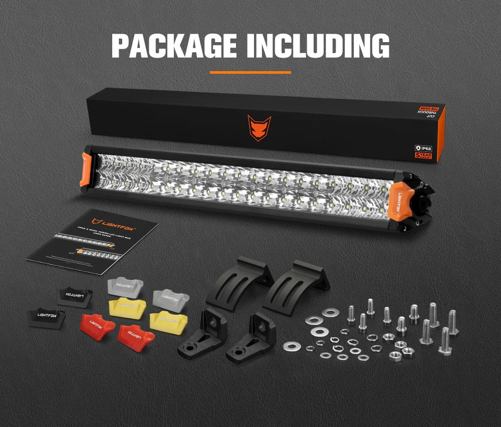 LIGHTFOX Rigel Series 20inch Osram LED Light Bar 1Lux @ 509m 15,096 Lumens