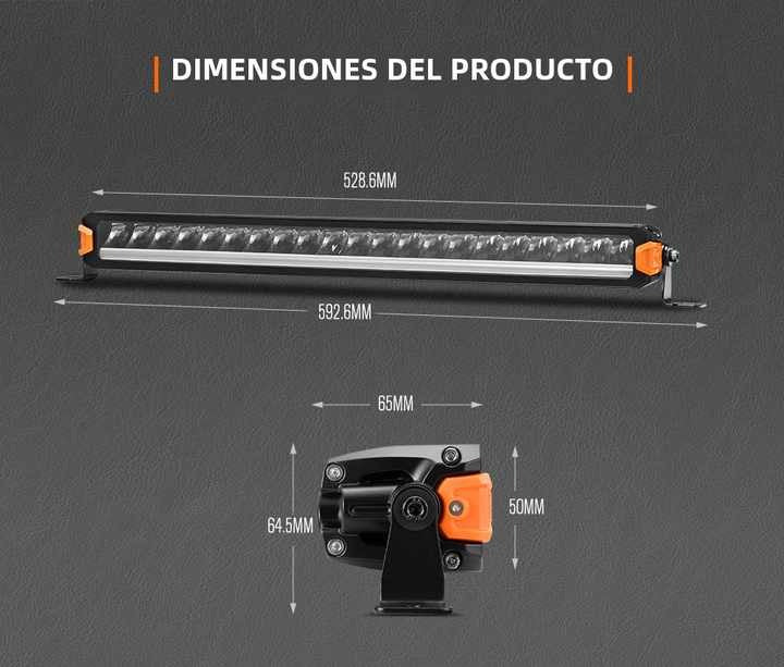 LIGHTFOX 21 Inch Light Bar Combo with DRL IP68 1 Lux @ 575M 12,100 Lumens