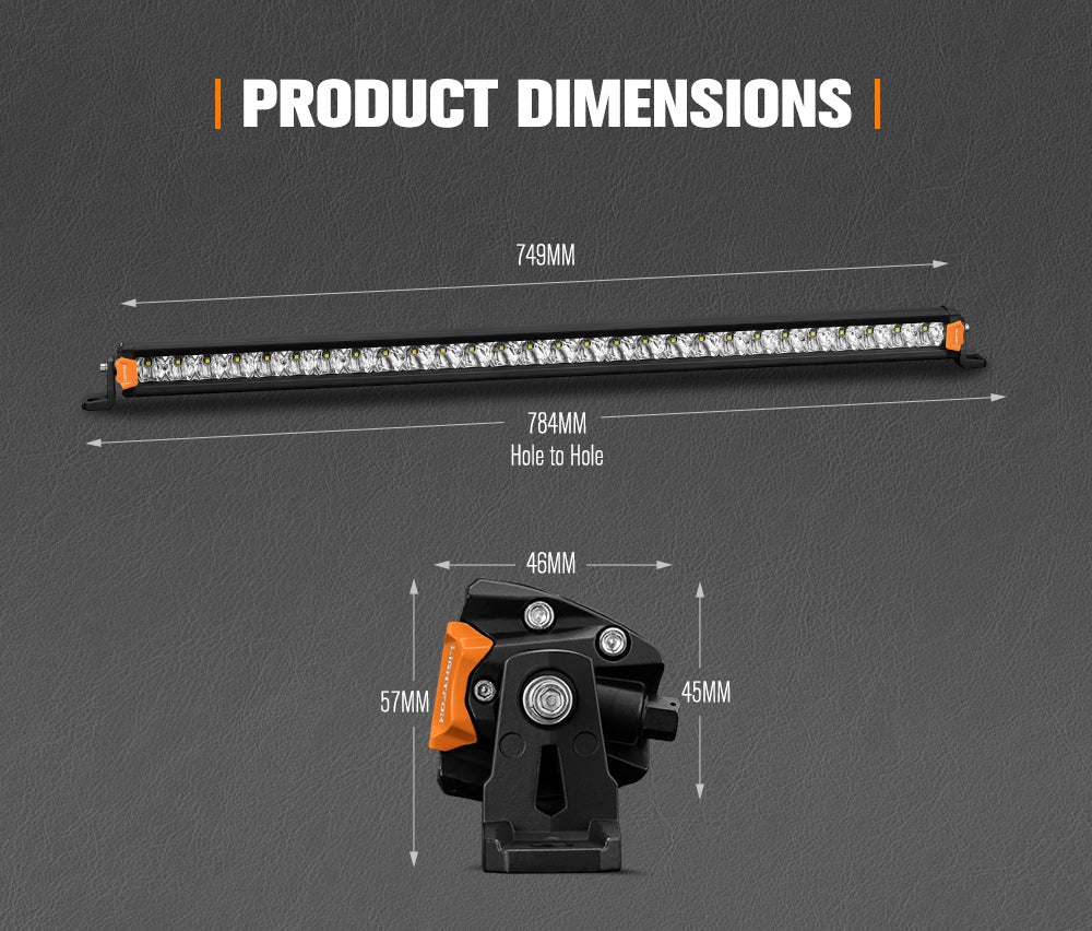 LIGHTFOX Vega Series 28inch Osram LED Light Bar 1Lux @ 494m 17,612 Lumens