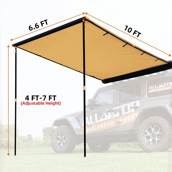 ALL-TOP Toldo universal multilateral, impermeable, antidesgarro, resistente a los rayos ultravioletas, extensión de toldo para mayor privacidad y sombra (ver tamaños disponibles)