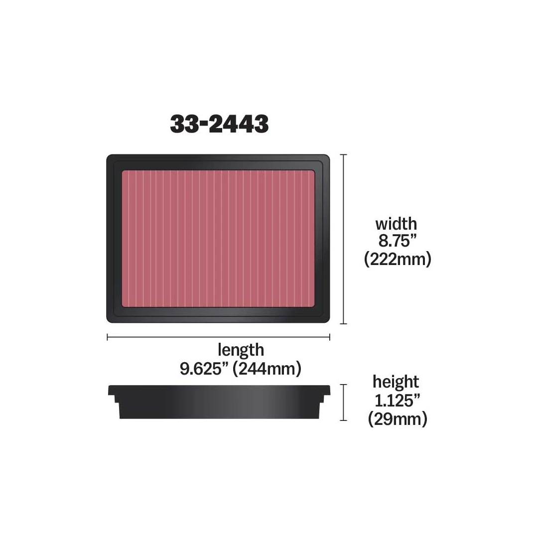 K&N FILTRO DE AIRE MOTOR TOYOTA HIGHLANDER /MITSUBISHI L200 2.4L