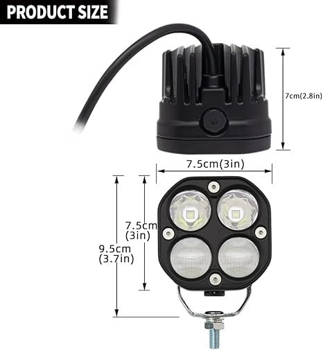 OVOVS 40W LED Work Light COMBO Beam (pack of 2)