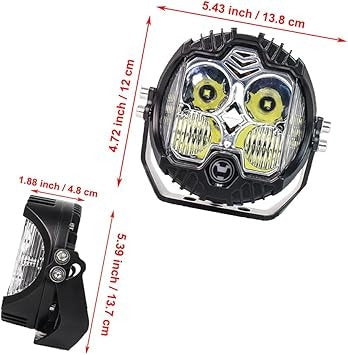 OVOVS 5 Inch Clear Lens 55W LED Work Light