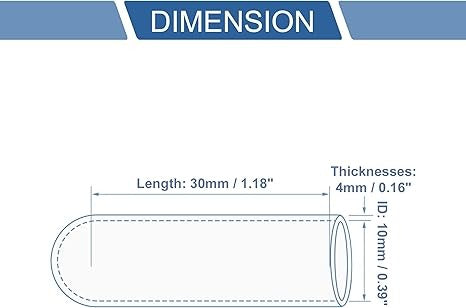 Tapa de silicona reforzada de silicona para tubo de derivación universal 1 unids 1.181 in Longitud Negro Rojo (VER TAMAÑOS DISPONIBLES)