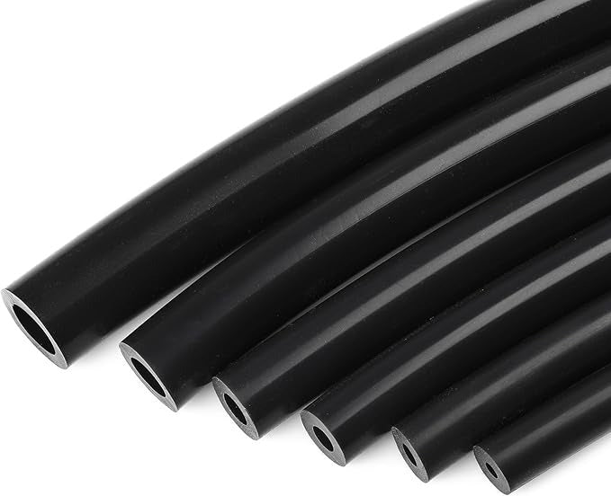 Tubo de silicona Manguera flexible negra de grado alimenticio, tubo de silicona pura suave (ver tamaños disponibles)