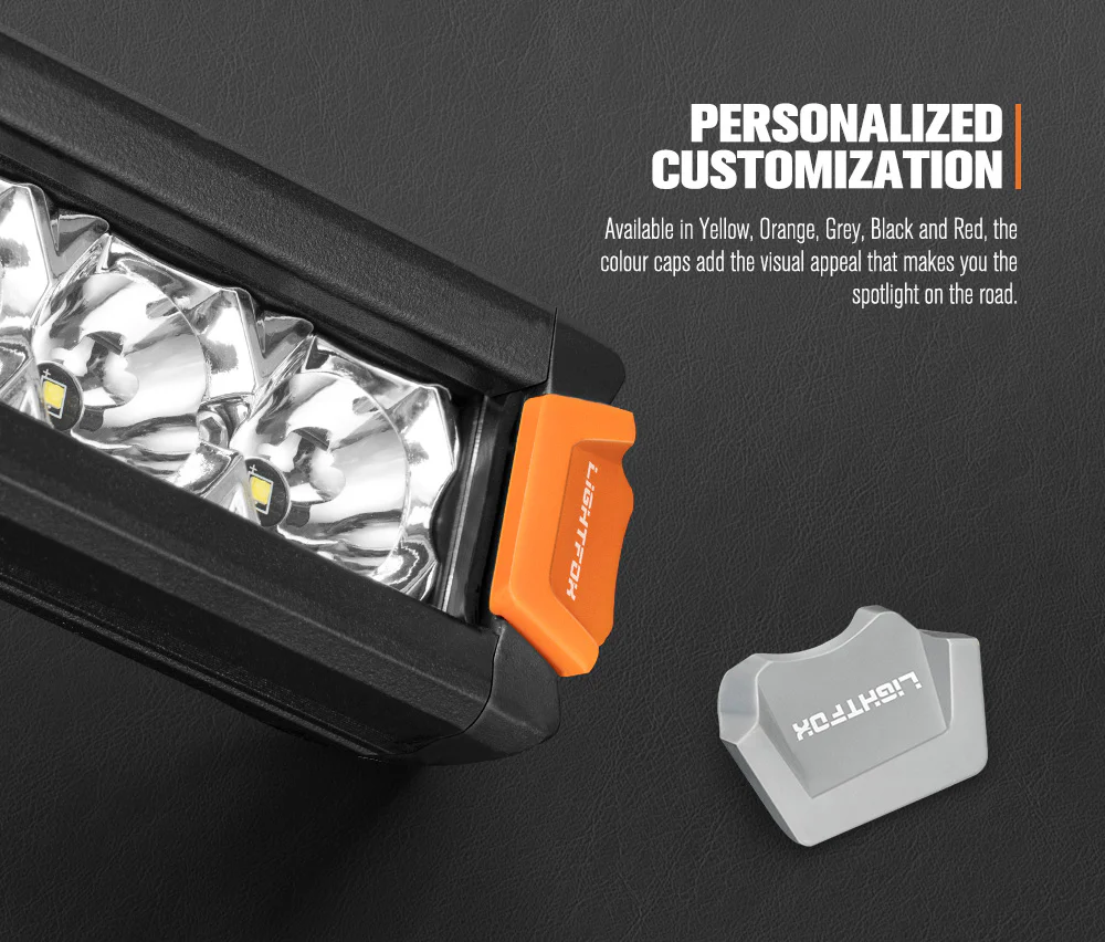 LIGHTFOX Vega Series Pair 8inch Osram LED Light Bar 1Lux @ 606m 8,856 Lumens