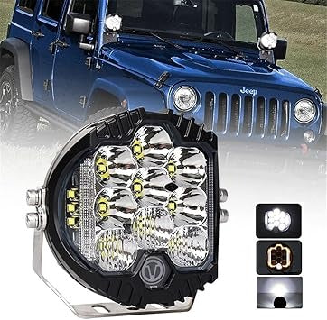 OVOVS 7 Inch 90W CLEAR LENS LED Work Light Bar Side Shooter IP67 Waterproof