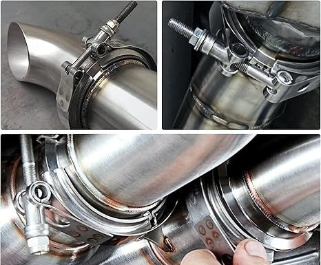 ABRAZADERAS TIPO V-BAND CON FLANGE HEMBRA Y MACHO ACERO INOXIDABLE(ver tamaños disponibles)