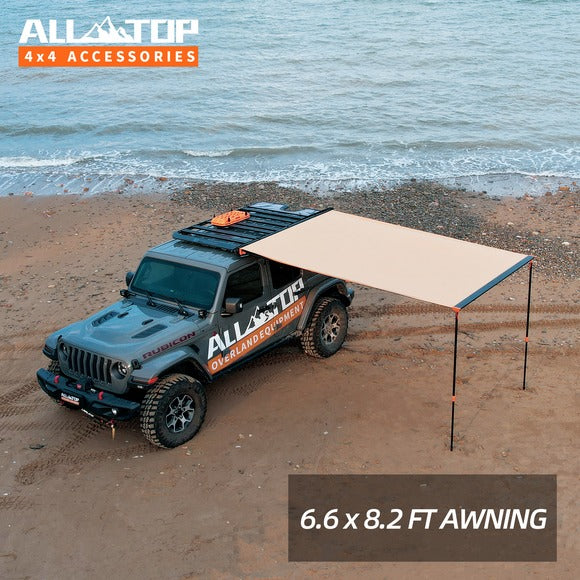 ALL-TOP Toldo universal multilateral, impermeable, antidesgarro, resistente a los rayos ultravioletas, extensión de toldo para mayor privacidad y sombra (ver tamaños disponibles)