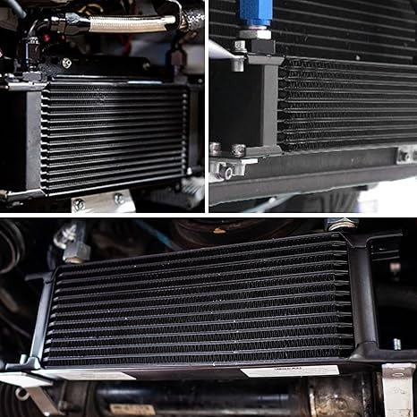 Kit de enfriador de aceite, enfriador de motor de transmisión 10AN radiador japonés universal de aluminio negro(ver tamaños disponibles)