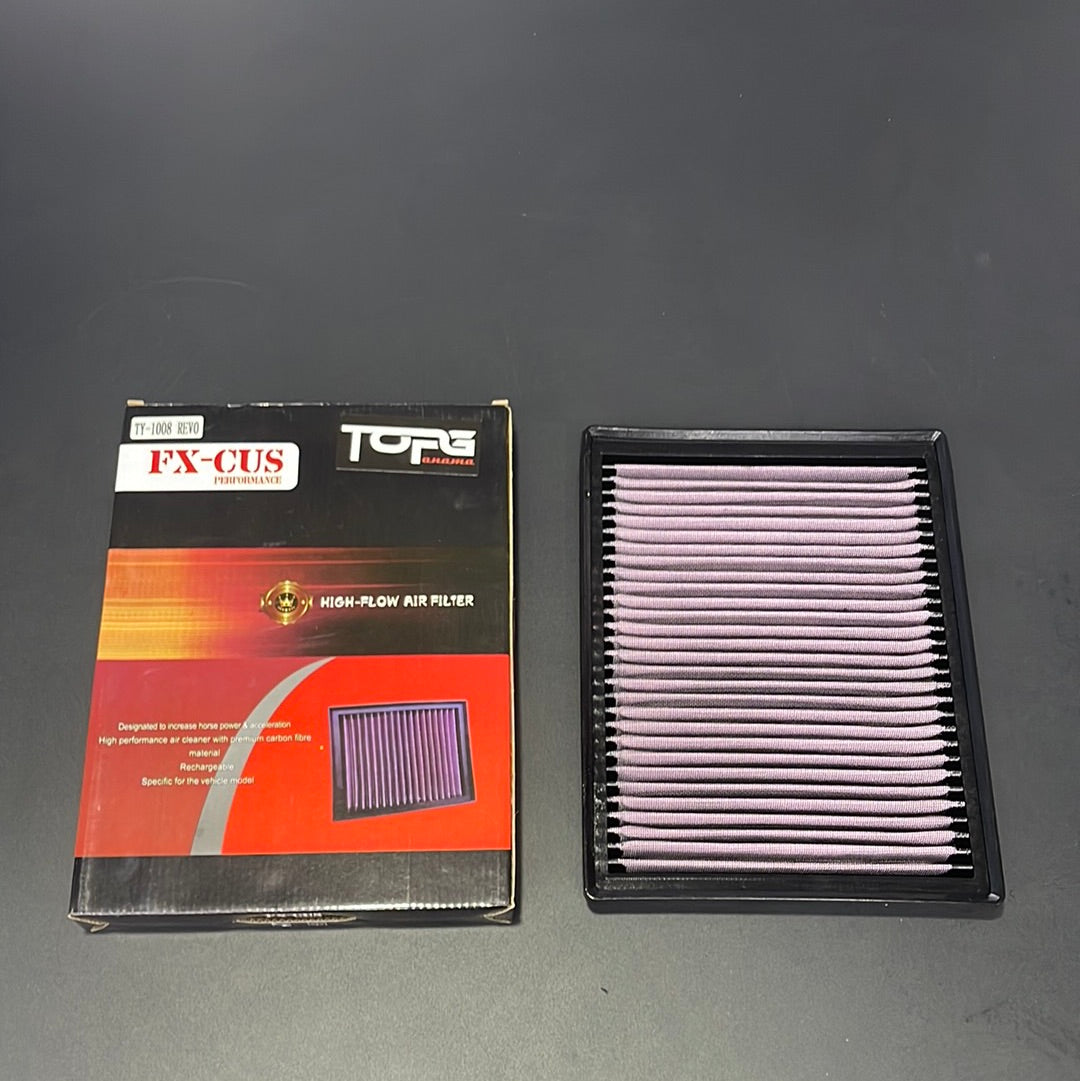 FILTRO DE AIRE DE MOTOR ALTO FLUJO LAVABLE FX-CUS/TOPG HILUX REVO