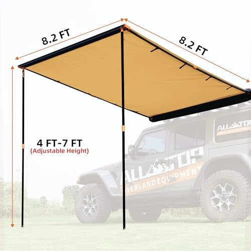 ALL-TOP Toldo universal multilateral, impermeable, antidesgarro, resistente a los rayos ultravioletas, extensión de toldo para mayor privacidad y sombra (ver tamaños disponibles)