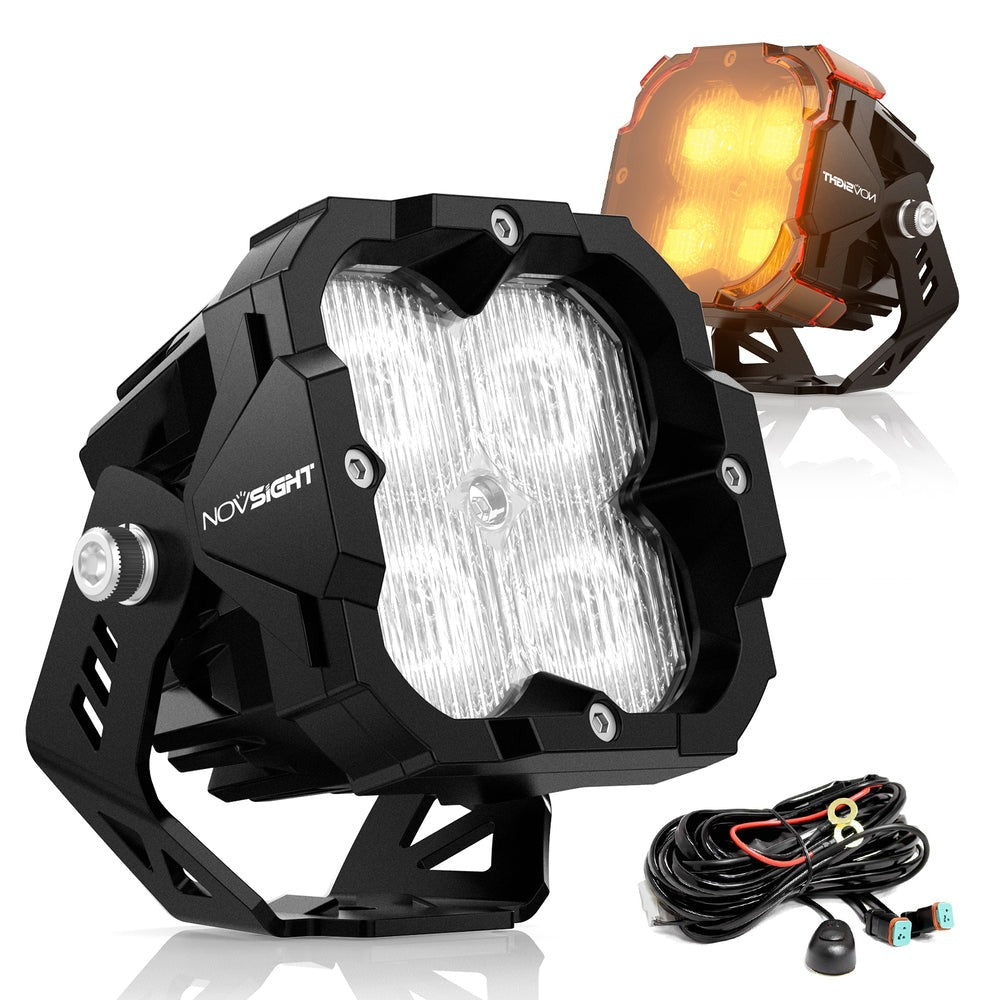 NOVSIGHT CYBER 1 Series 3 Inch Cube LED Pod DRIVING Lights – TOUGH