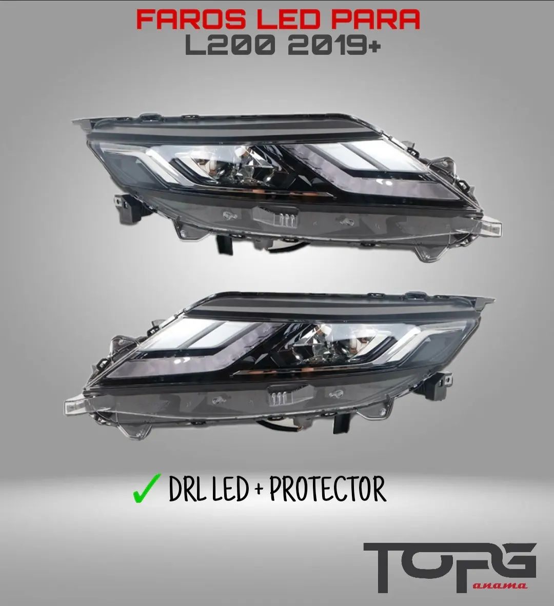 MITSUBISHI L200 2019+ FAROS DELANTEROS LED
