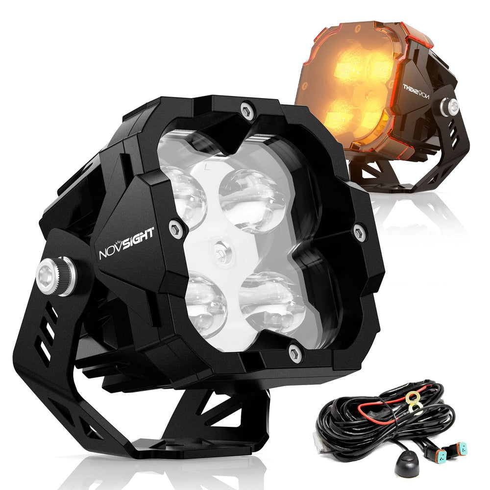 NOVSIGHT CYBER 1 Series 3 Inch Cube LED Pod FOG Lights – TOUGH