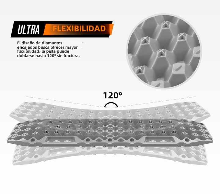 BUNKER INDUST SAND SNOW MUD TRAX 4WD 10T RECOVERY TRACKS GREY (1PAR)