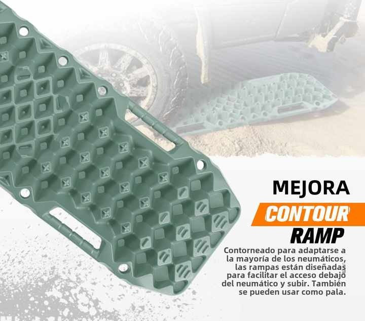 BUNKER INDUST SAND SNOW MUD TRAX 4WD 10T RECOVERY TRACKS GREEN (1PAR)