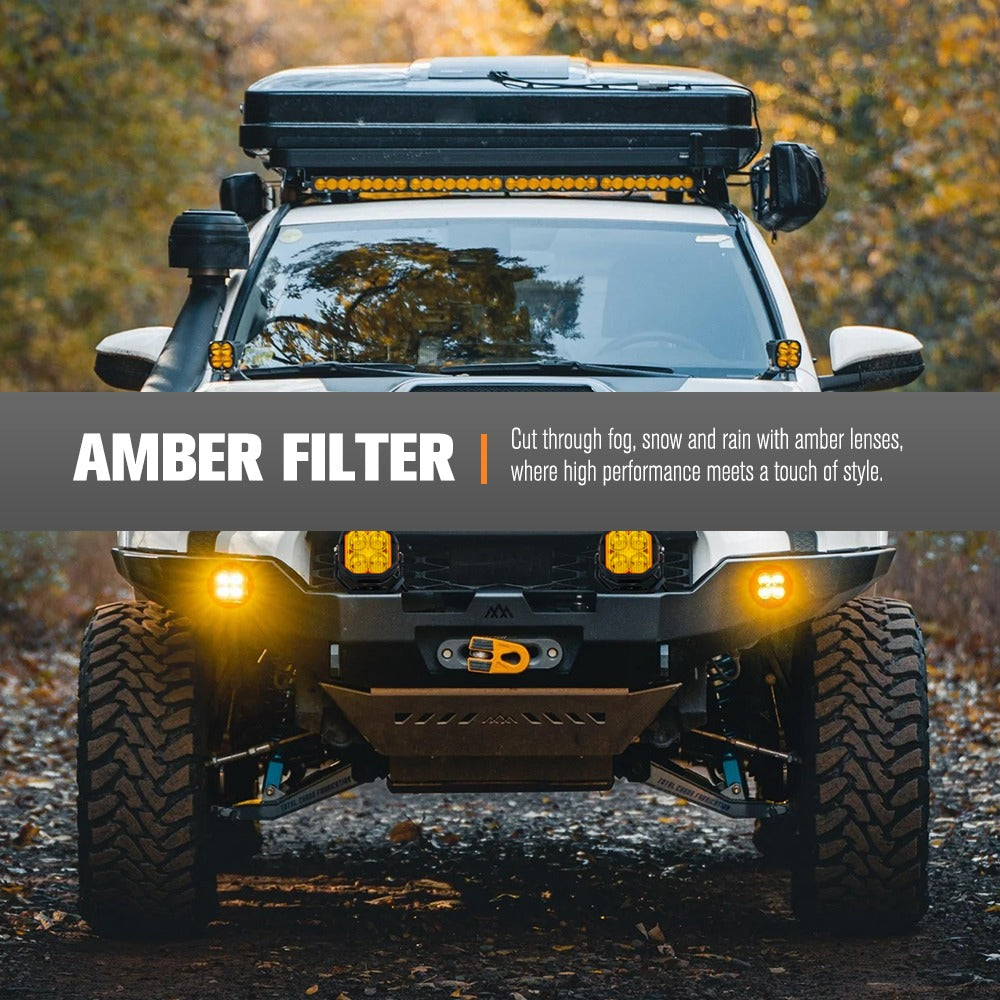 LIGHTFOX Ronda 3 pulgadas Empotrable Combo Beam 90W Auxiliar Offroad LED Work Light 4x4 Led Spot Light