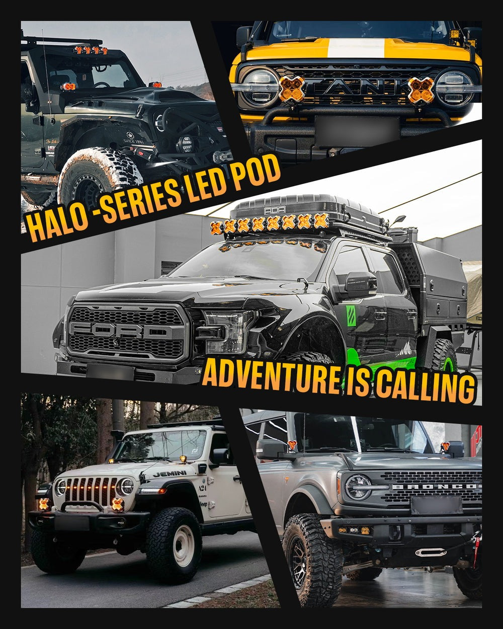 NOVSIGHT HALO Series 6" SPOT BEAM LED Pod Lights with DRL 60W Twin Light Kit System Pair
