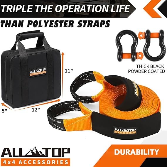 ALL-TOP KIT DE RECUPERACION ESLINGA + 2 GRILLETES + BOLSO 24,500LBS