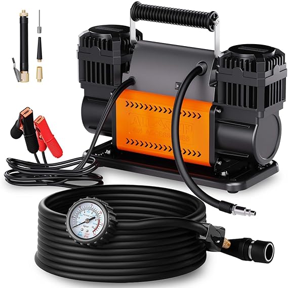 ALL-TOP KIT DE COMPRESOR DE AIRE DOBLE MOTOR 12V