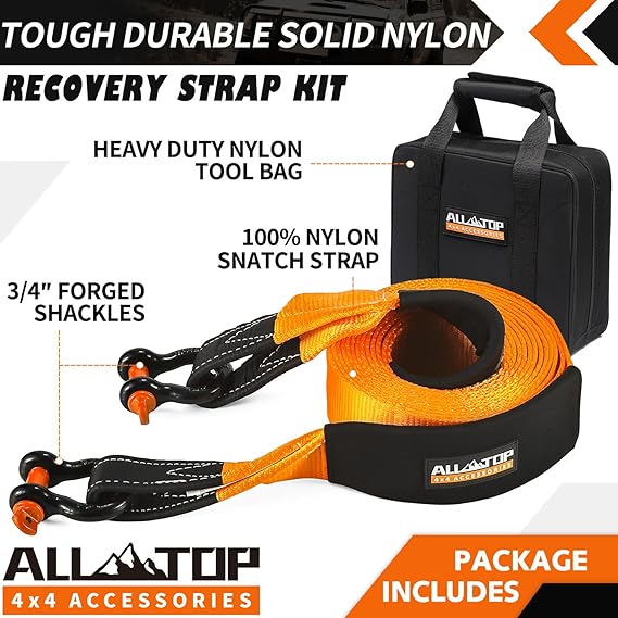 ALL-TOP KIT DE RECUPERACION ESLINGA + 2 GRILLETES + BOLSO 24,500LBS