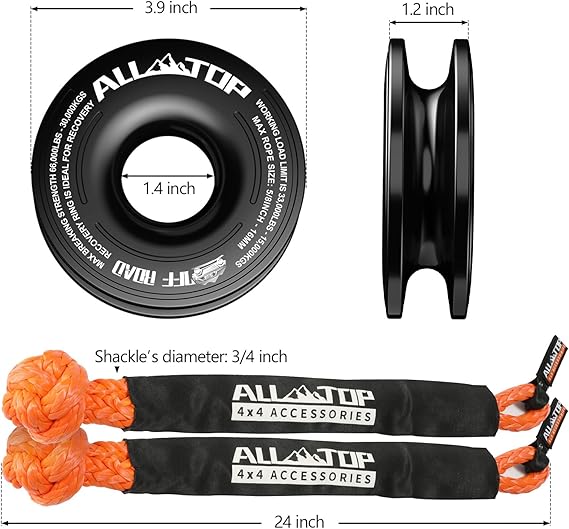 ALL-TOP GRILLETE SINTETICO CON POLEA 66,200 LIBRAS