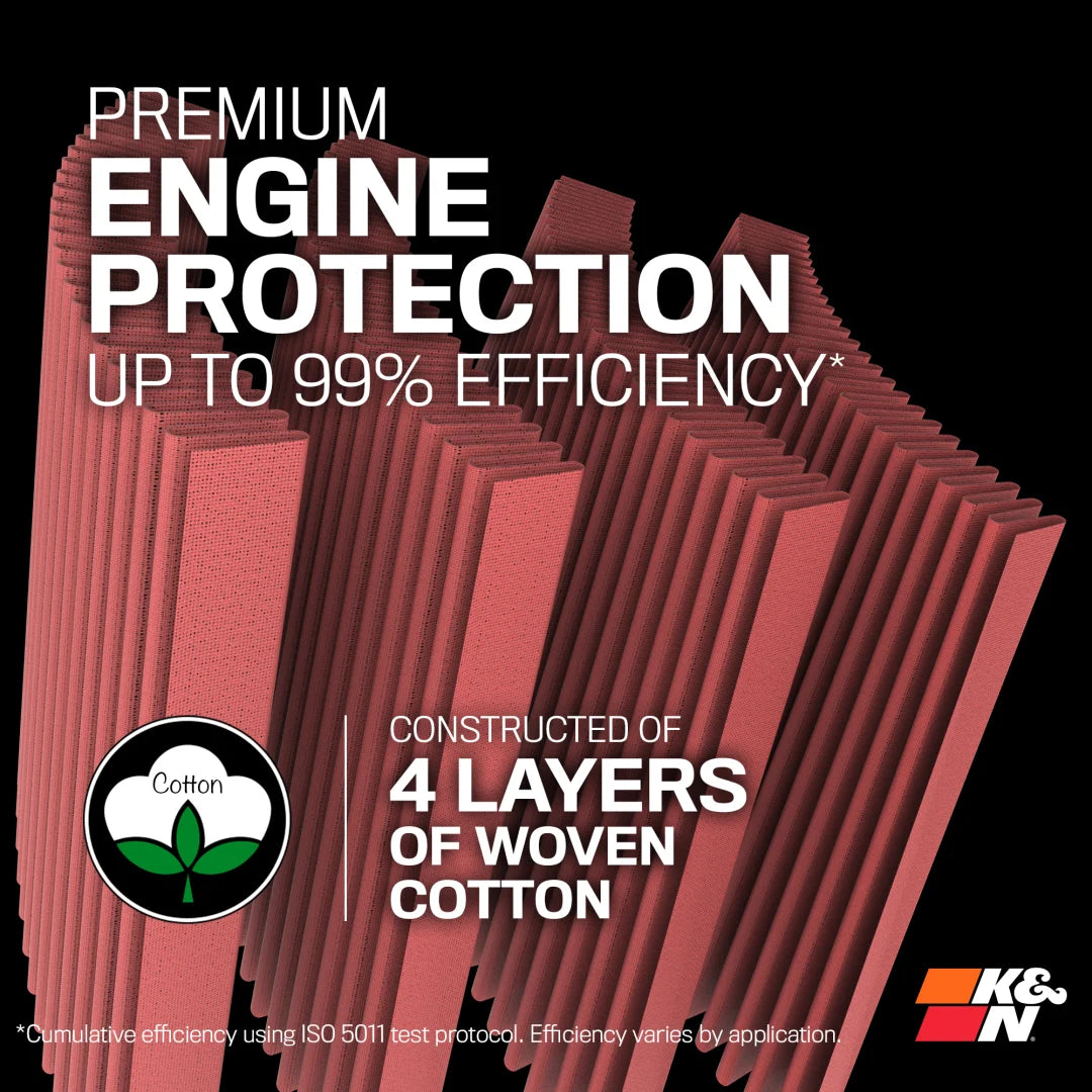 K&N FILTRO AIRE MOTOR K&N HILUX VIGO 2.5-3.0L