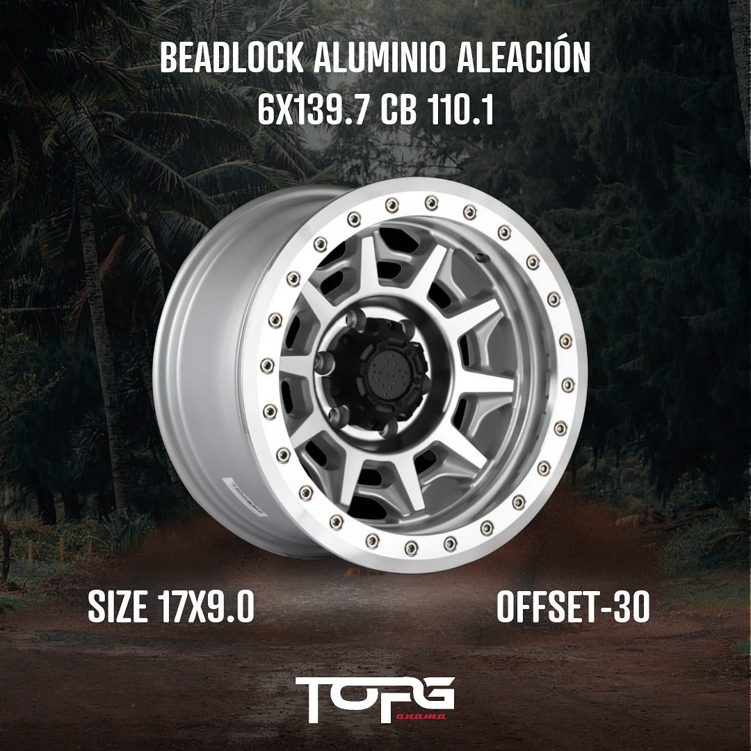 RINES BEADLOCK 6X139.7 17X9 ET-30 CB110.5 VER OPCIONES (JUEGO DE 4 UNIDADES)