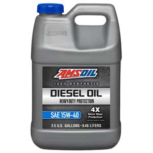 AMSOIL SAE 15W40 HEAVY-DUTY 4X DIESEL OIL 2.5 GALON