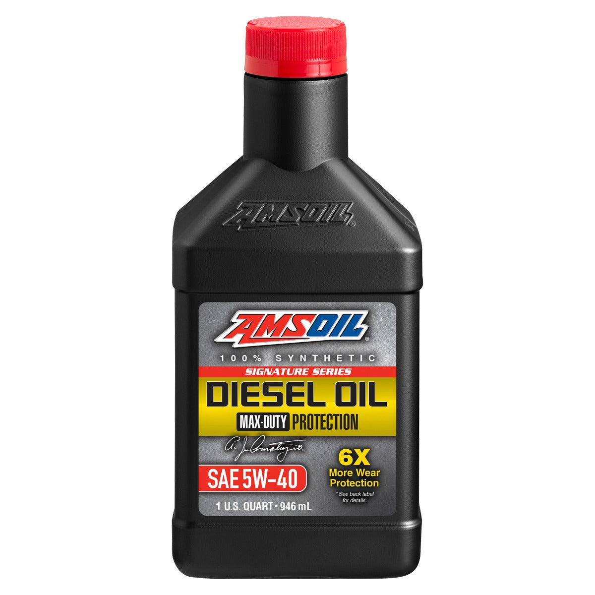 AMSOIL Signature Series 5W-40 100% Synthetic Max-Duty Diesel Oil QT