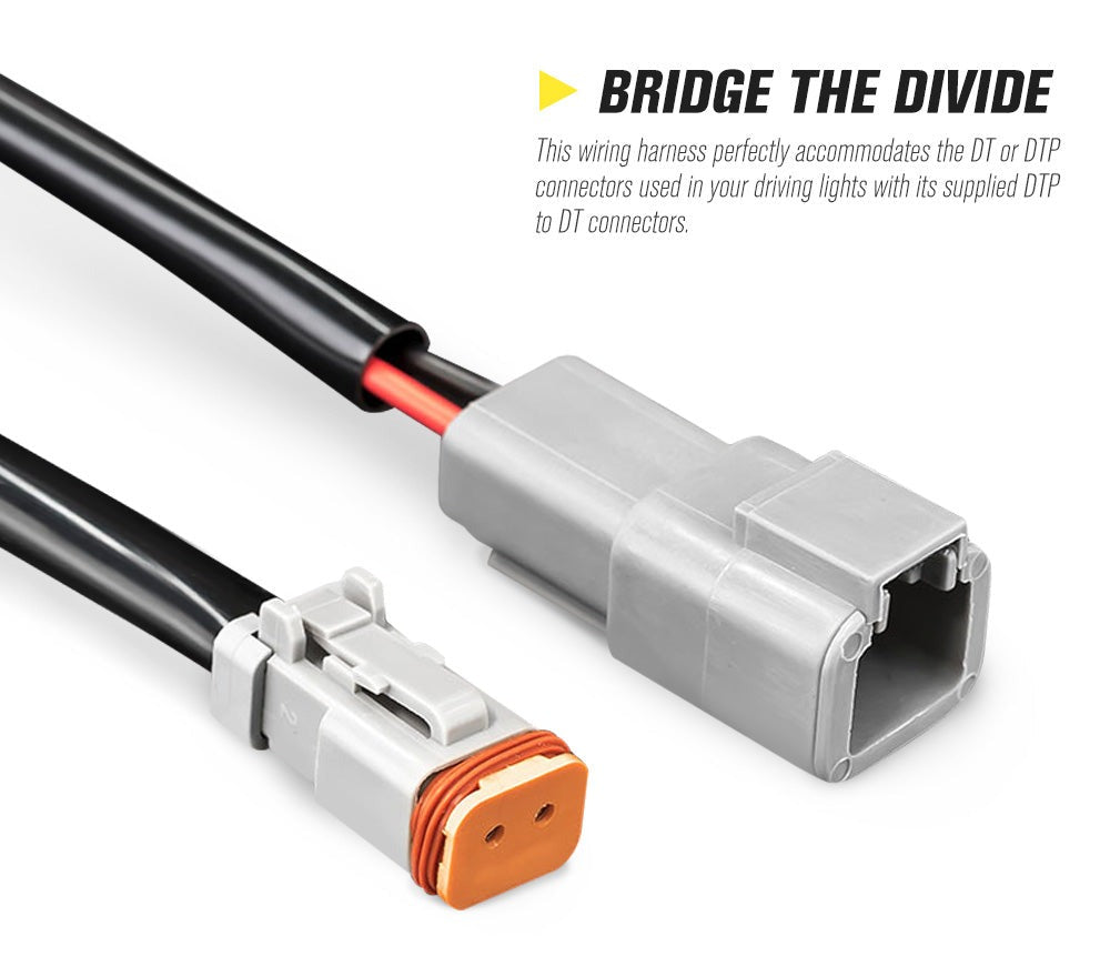LIGHTFOX 2 Way Dual Connector Plug & Play Smart Harness High Beam Driving Wiring kit