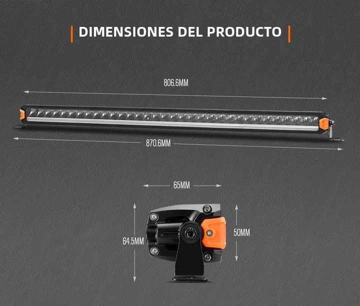 LIGHTFOX 32 Inch Light Bar IP68 Combo with DRL 1lux @ 675M 15,950 Lumens