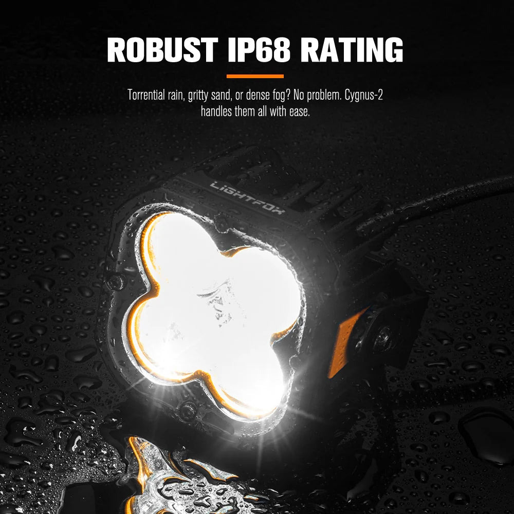 LIGHTFOX Pair 3inch Cygnus-4 Osram LED Pod Lights w/ 3 pin DT Connector 1Lux@380m 3,834LM