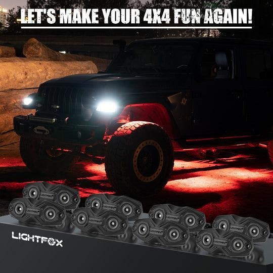 LIGHTFOX RGB WATERPROOF LED Rock Lights