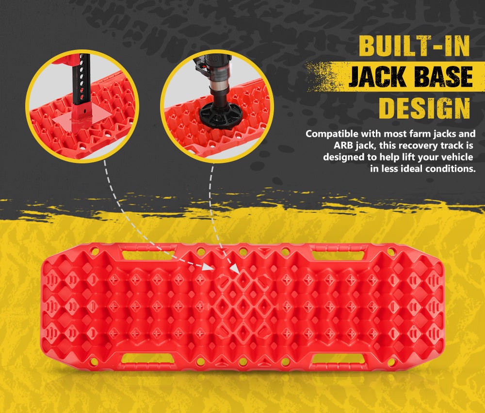 BUNKER INDUST SAND SNOW MUD TRAX 4WD 10T RECOVERY TRACKS RED (1PAR)
