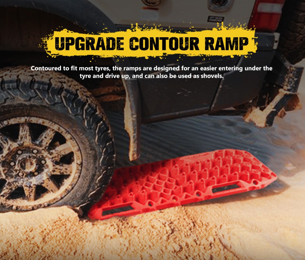 BUNKER INDUST SAND SNOW MUD TRAX 4WD 10T RECOVERY TRACKS RED (1PAR)