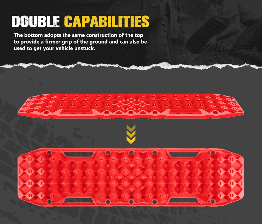 BUNKER INDUST SAND SNOW MUD TRAX 4WD 10T RECOVERY TRACKS RED (1PAR)