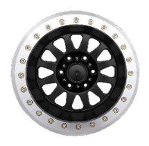 RINES BEADLOCK 6X139.7 16x10 ET-44 NEGROS CON AROS SILVER(4 UNIDADES) VER OPCIONES
