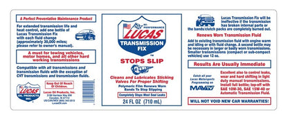 LUCAS OIL TRANSMISSION FIX STOP SLIP 24FL OZ 710ML