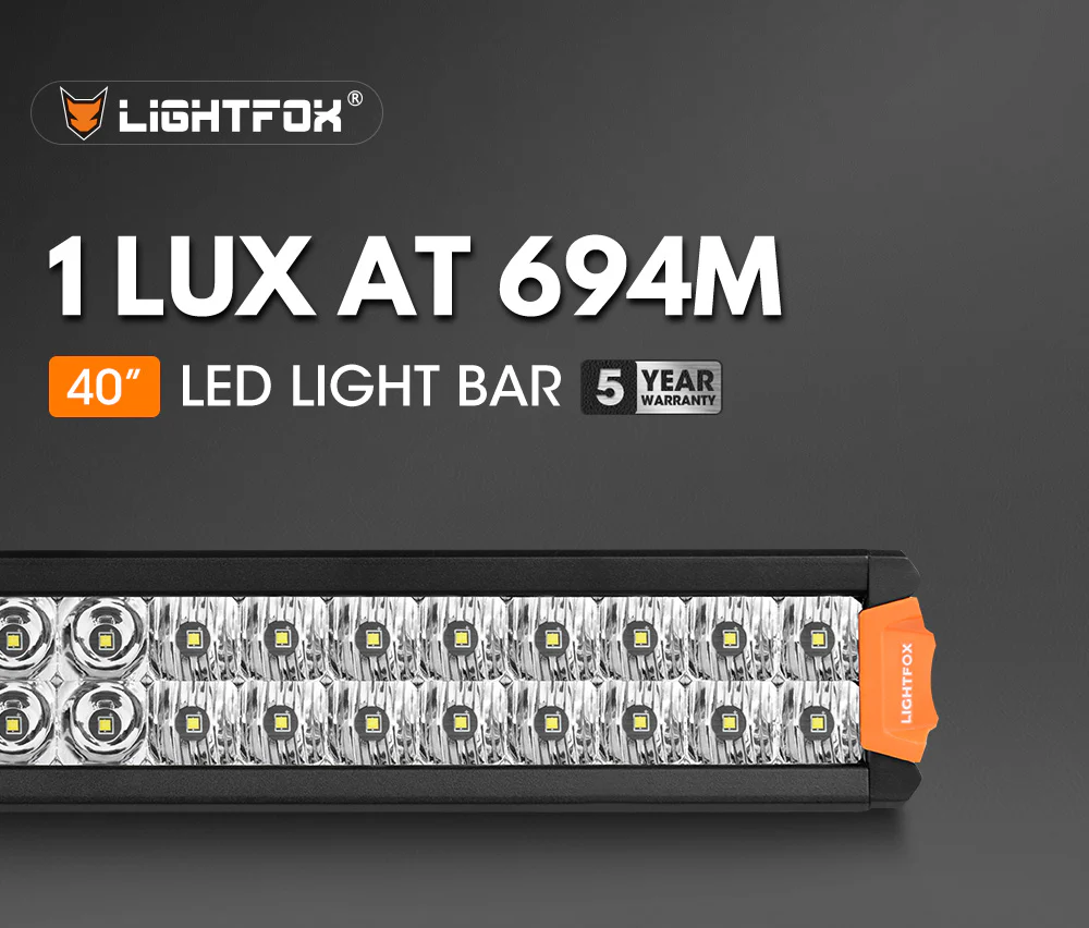 LIGHTFOX Rigel Series 40inch Osram LED Light Bar 1Lux @ 694m 30,192 Lumens