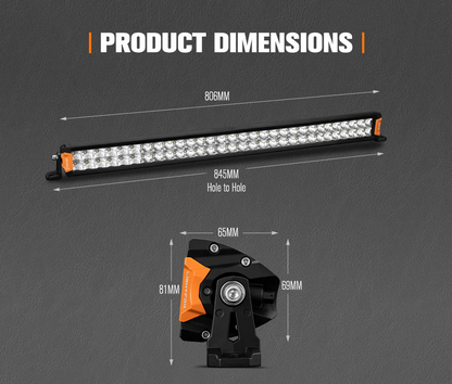 LIGHTFOX Rigel Series 30inch Osram LED Light Bar 1Lux @ 612m 22,644 Lumens