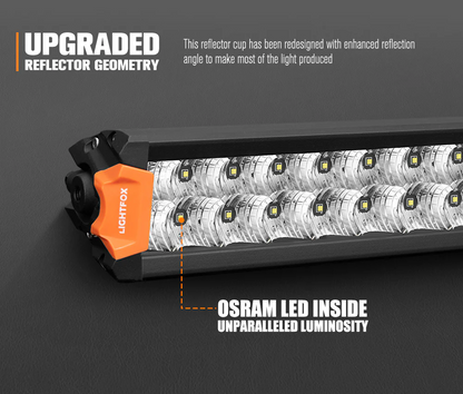 LIGHTFOX Rigel Series 40inch Osram LED Light Bar 1Lux @ 694m 30,192 Lumens