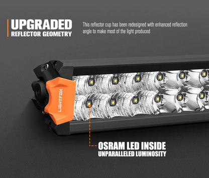 LIGHTFOX Rigel Series 20inch Osram LED Light Bar 1Lux @ 509m 15,096 Lumens